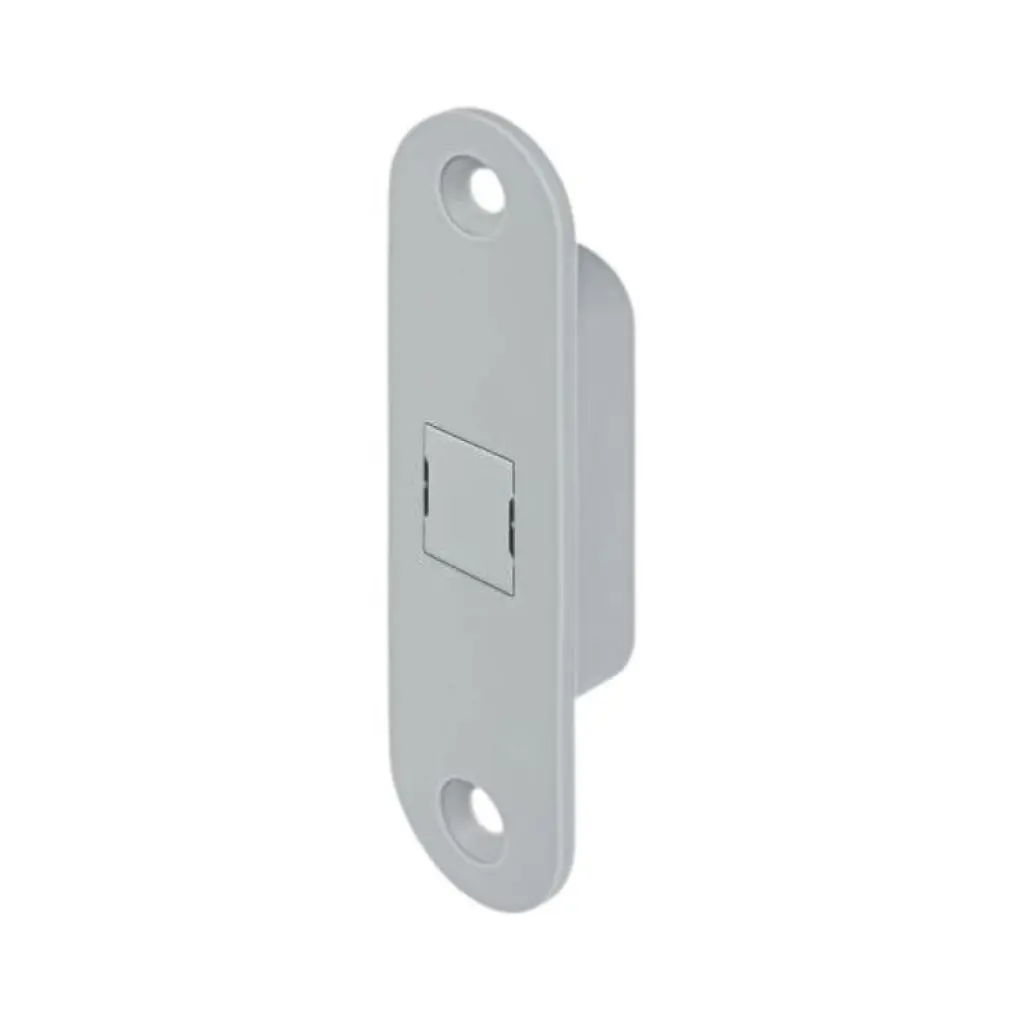 AGB B024043178 Incontro Easy-Touch per Telaio in Legno Dimensione 82x22mm Bordo Tondo Plastica Finitura Grigio