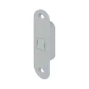 AGB B024043178 Incontro Easy-Touch per Telaio in Legno Dimensione 82x22mm Bordo Tondo Plastica Finitura Grigio