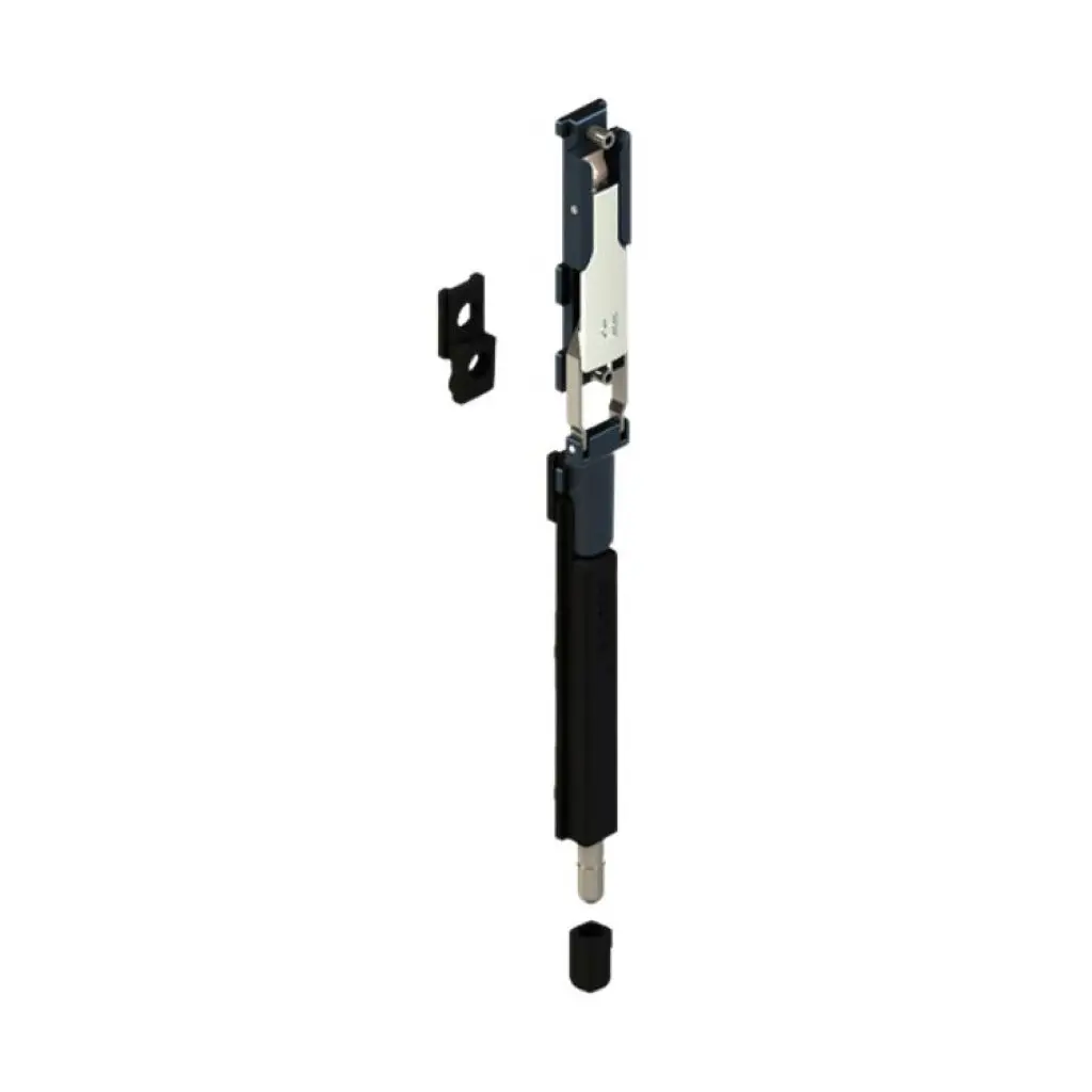 Giesse 02075500 Coppia Catenacci Totem per Porta con Profilo Finestra Erre 40 Misura Puntale 4x6mm Zama e Acciaio Finitura Nero