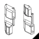 Giesse 02385010 Kit Collegamento per Cremonese Profilo Erre 40 Diametro Foro 8mm Nylon Finitura Nero