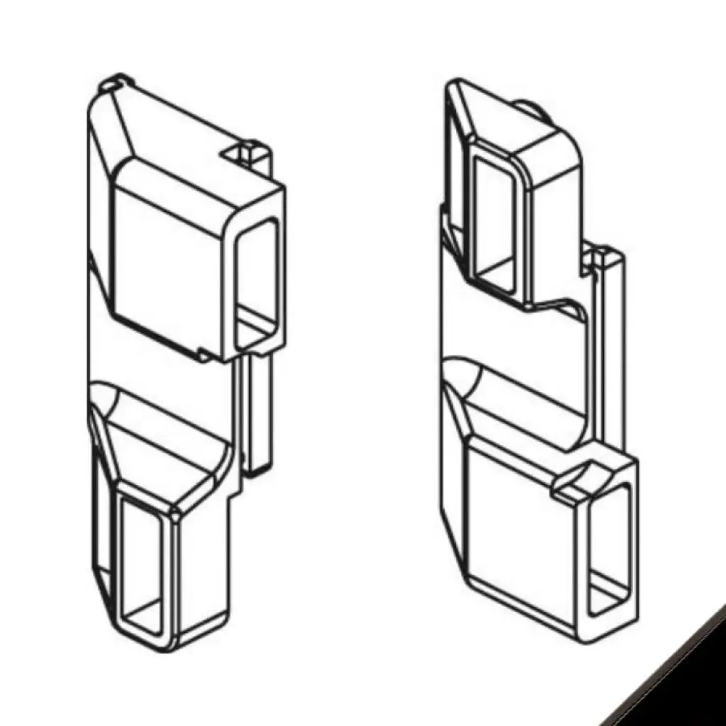 Giesse 02387010 Kit Collegamento per Cremonese Profilo CU Diametro Foro 8mm Nylon Finitura Nero