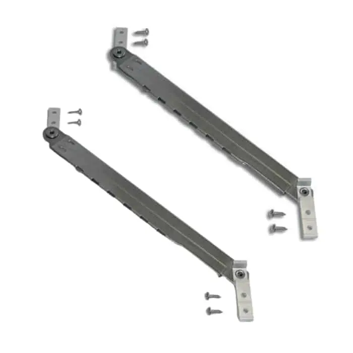 Giesse 01956000 Braccio Limitatore Laser per Finestra Sporgere Profilo Erre 40-50 Lunghezza Asta 250mm Acciaio Inox