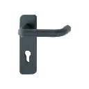 Hoppe 550524 Grt. con placca Paris FS-K138/202K F9005M nero intenso opaco 