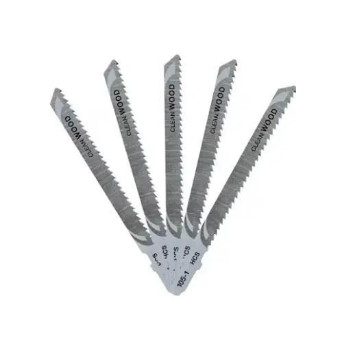 [036119] DeWalt DT2165-QZ Set 5 Lame per Seghetto HCS per Taglio Legno Laminati Compensato e Plastica 100mm