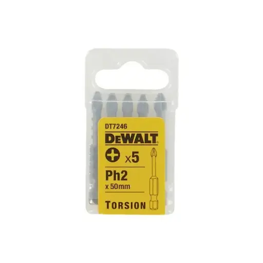 [042362] DeWalt DT7246-QZ Blister 5 Inserti Philips PH2 da 50mm