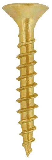 [058400] Friulsider 07101D40050F2 VBU Vite TPS Truciolare Testa Svasata Pozidrive Blister 25pz 4x50 Zincata Gialla