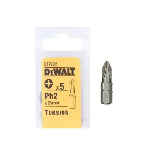 [061676] DeWalt DT7232-QZ Blister 5 Inserti Philips PH2 da 25mm
