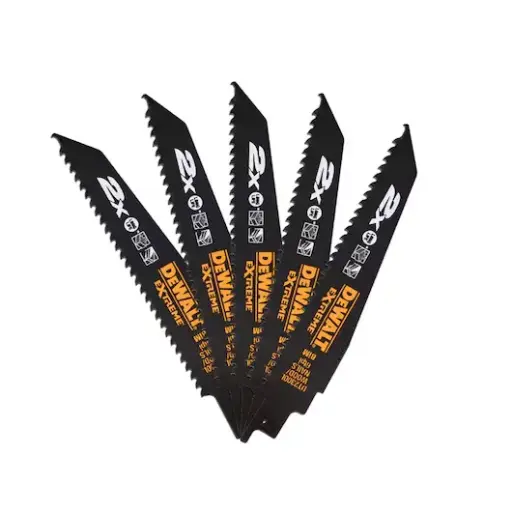 [065475] DeWalt DT2300L-QZ Set 5 Lame Bi-Metal per Sega Orizzontale per Taglio Legno con Chiodi 152x4,2mm