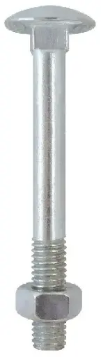 [068553] Friulsider 20100B08040F2 Bullone TTDQ Blister 10pz M08x80 Parzialmente Filettata con Dado Din603 Zincata