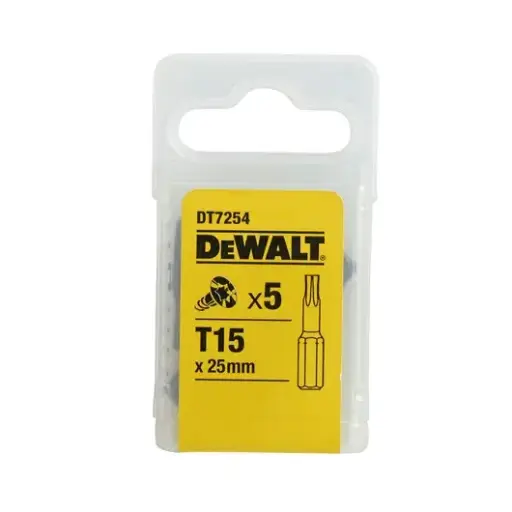 [083998] DeWalt DT7254-QZ Set 5 Pezzi Inserti Torx T15 Lunghezza 25mm 