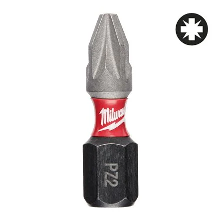 [092788] Milwaukee 4932430863 Bit Shockwave per Avvitatori Pozidrive PZ2 x 25mm da 2 Pezzi