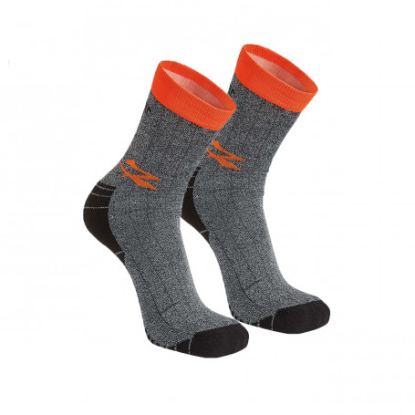 [094658] Calza Tecnica Modello Giady   Colore Grigio/Aranc.Fluo Cf.2