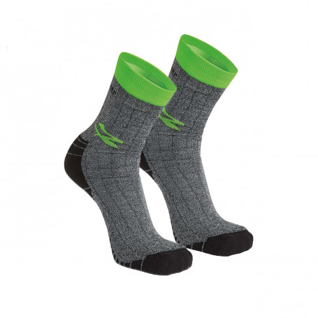 [094660] Calza Tecnica Modello Giady   Colore Grigio/Verde Fluo Cf.2