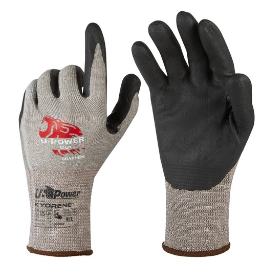 [102363] Guanti Da Lavoro High Gri/Nero Palmo Schiuma Nitr.Tg 10
