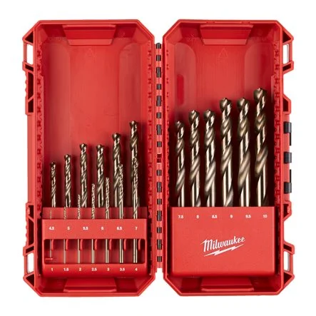 [107633] Milwaukee 4932493867 Set Punte per Metallo Forgiate in HSS-G Cobalto - DIN 338 - 19 Pezzi