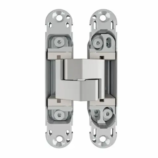 [108825] AGB E302000634 Cerniera a Scomparsa Eclipse 3.2 per Porte Filo Muro Dimensione 114,8x22,8mm Portata 40Kg Regolabile su 3 Assi Zama Finitura Cromo Satinato