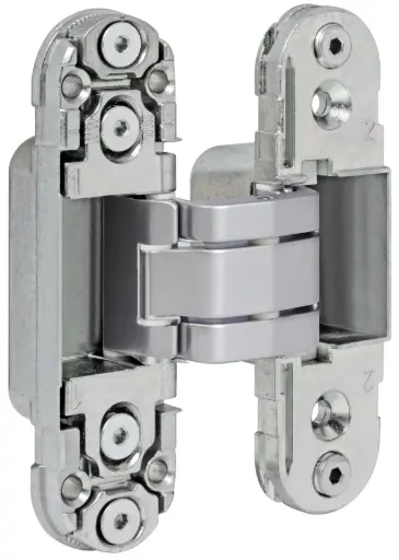 [108827] AGB E302000334 Cerniera Scomparsa Reversibile Eclipse 2.0 per Porte Filo Muro Dimensione 114,8x22,8mm Portata 40Kg Regolabile su 3 Assi Finitura Cromato Opaco