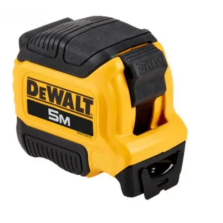 [112705] DeWalt DWHT38114-0 Flessometro Metro Compatto da 5 Metri Nastro 28mm con Rivestimento in Gomma