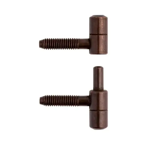 [017385] AGB E001191402 Cerniera Anuba per Legno Diametro 14mm Altezza 49,5mm Acciaio Finitura Bronzato