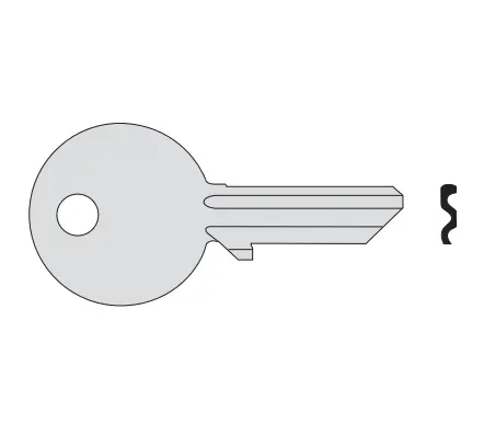 [019008] Cisa 01420001 Chiave Grezza Sbozzo Destra a 4 Perni