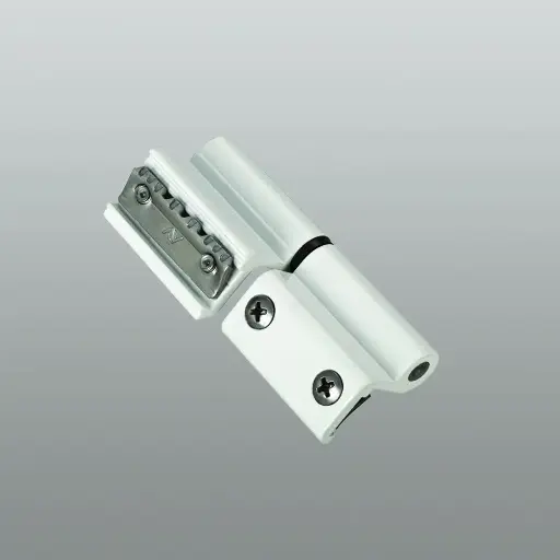 [001872] Savio 1121 Cerniera a 2 Ali Morsa+ per Profilo CU Portata 80-90Kg Finitura Verniciato Bianco