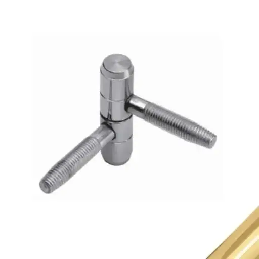 [001952] AGB E001190903 Cerniera Anuba Modello 119 in Acciaio a 2 Gambi Diametro 9mm Finitura Ottonato