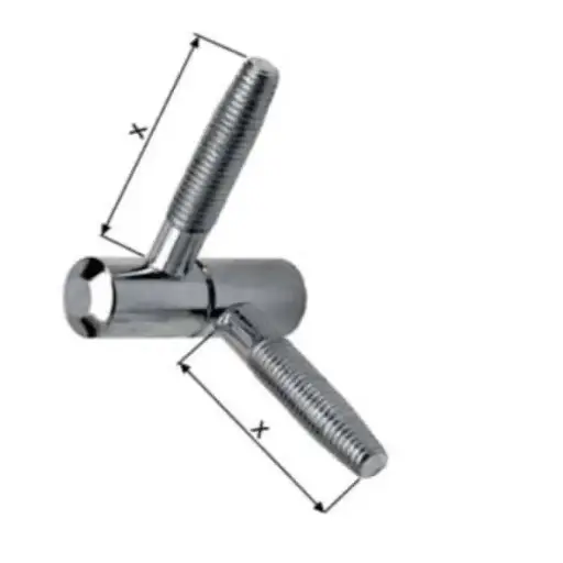 [001964] AGB E001561403 Cerniera Modello 156 Vasistas 2 Gambi Diametro 14mm Colore Ottonato Verniciato