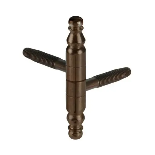 [001968] AGB E001311602 Cerniera Varocco per Porte in Legno Diametro 16mm Altezza 99,5mm Acciaio Finitura Bronzato