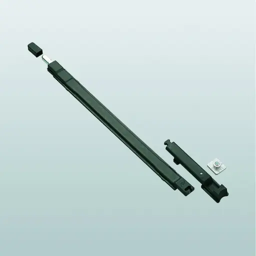 [022709] Savio 1541.7 Paletto a Spinta Chiudo da Agganciare per Profilo CU Larghezza 17,7mm Finitura Nero