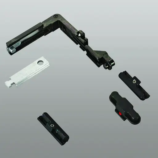 [022853] Savio 1246.801 Kit 6 Punti di Chiusura Abbinabile a Profilo R40 Finitura Zincata Nera