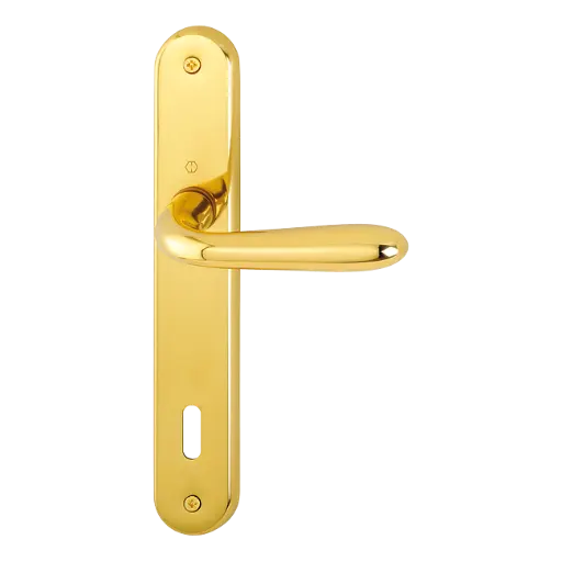 [022856] Hoppe 1751033 Grt. con placca Santia M1740/332P F71 ottone lucido 