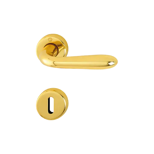 [022858] Hoppe 1751201 Grt. con rosetta Santia M1740/88K/88KS F71 ottone lucido 