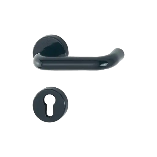 [023079] Hoppe 505159 Grt. con rosetta Baden K138L/15/15S F9005 nero intenso 