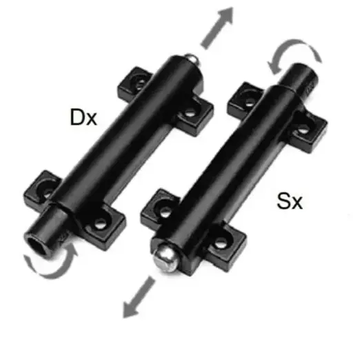 [002200] AGB H009012193 Chiusura Verticale ad Espansione Sinistra Abaco Rotazione 90° Finitura Black Powerage