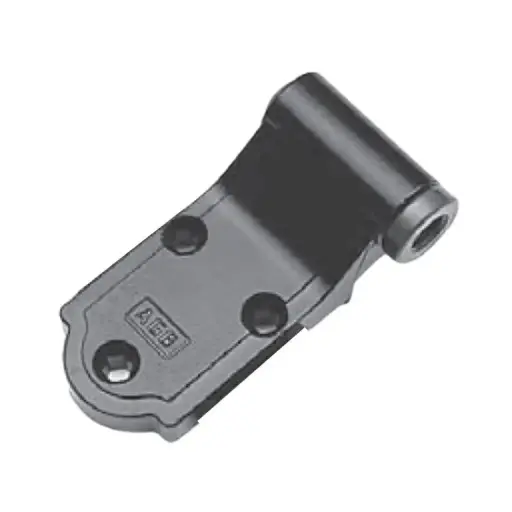 [002207] AGB H009271593 Cerniera Fissa a Filo Abaco per Squadro Bandella Verticale Collo 15mm Dimensione 72x36x15mm Zama Finitura Black Powerage