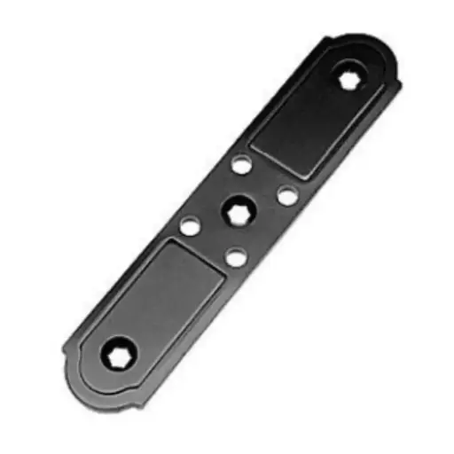 [002211] AGB H009180193 Bandella Verticale Abaco per Imposte Dimensione 140x28x3mm Acciaio Finitura Black Powerage