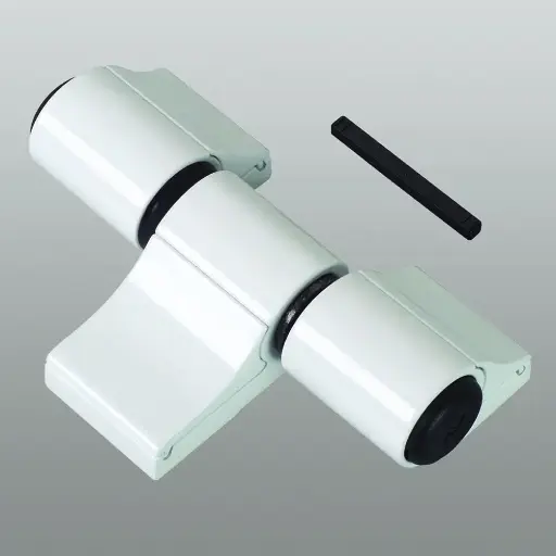 [025287] Savio 1145.3/60 Mechanica Cerniera Registrabile a 3 Ali Interasse 60mm Portata 160-180Kg Finitura Verniciato Bianco