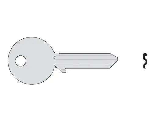 [026773] Cisa 01336001 Chiave Grezza Sbozzo Destra a 5 Perni