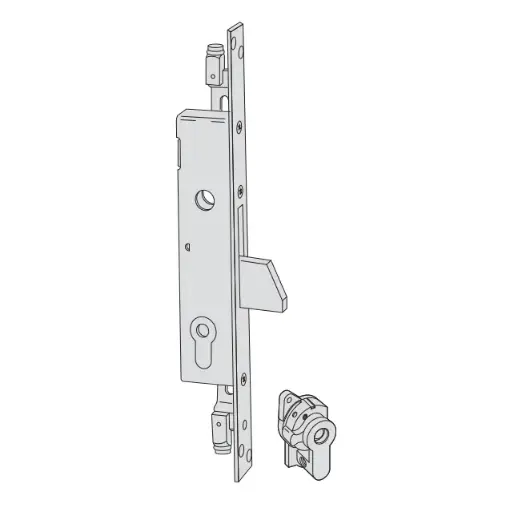 [028331] Cisa 46822250 Serratura da Infilare a Cilindro Spillo per Montanti e Inferiate E25 F. 25mm