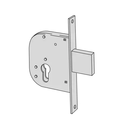 [000241] Cisa 42022500 Serratura 1 Mandata da Infilare a Cilindro per Cancelli E50 F. 22mm