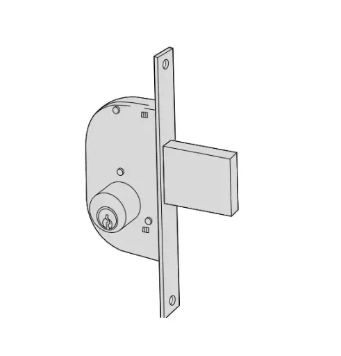 [000246] Cisa 42110300 Serratura 1 Mandata da Infilare a Cilindro per Cancelli E30 F. 22mm
