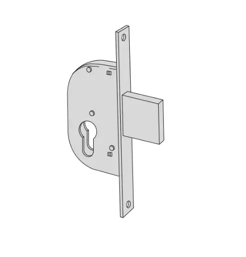 [000249] Cisa 42122300 Serratura 1 Mandata da Infilare a Cilindro per Cancelli E30 F. 22mm