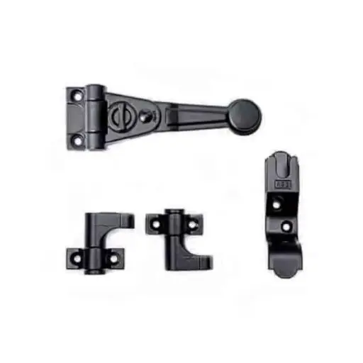 [030535] AGB H009031393 Spagnoletta Piccola Abaco Confezione Base per 2 Ante Spessore 0mm Finitura Black Powerage