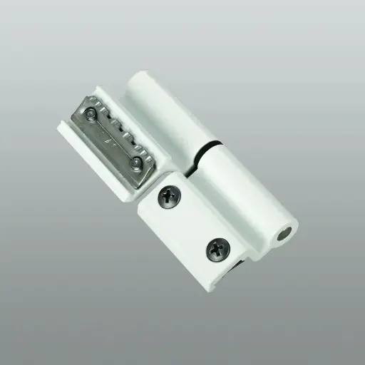 [003110] Savio 1123 Morsa+ Cerniera a 2 Ali per Profilo CU Terza Anta Portata 80-90Kg Finitura Verniciato Bianco