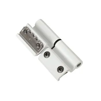 [003124] Savio 1123.13 Morsa+ Cerniera a 2 Ali per Profilo DOMAL40 Terza Anta Portata 80-90Kg Finitura Verniciato Bianco