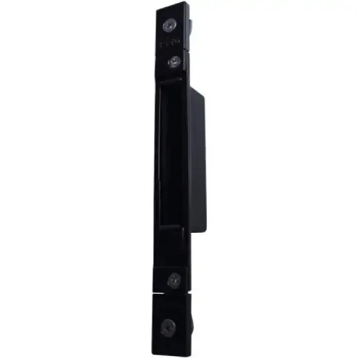 [034188] Iseo 0387011 Contropiastra Chiusa Regolabile per Serratura Solo Catenacci e Deviatori Multiblindo 199x22mm Nero