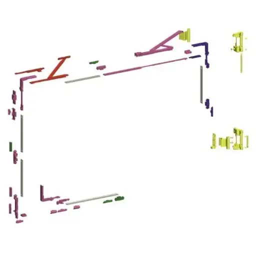 [003164] Savio 1246.13 Gruppo Base con Fulcro Orizzontale e Braccio Standard Ribalta Abbinabile a Profilo R40 Finitura Inox 304