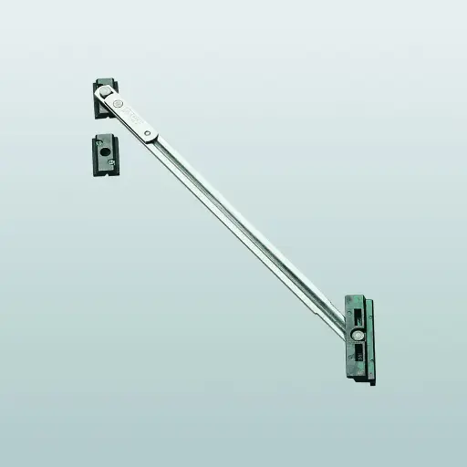 [003245] Savio 1344.2 Piovradue Braccio Arresto Sganciabile per Profilo R40 Portata 70Kg Finitura Inox 304