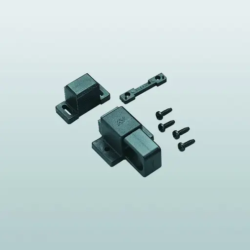 [003247] Savio 1357 Cricchetto Doppio per Vasistas, Universale 2 Spessori in Nylon Finitura Nero