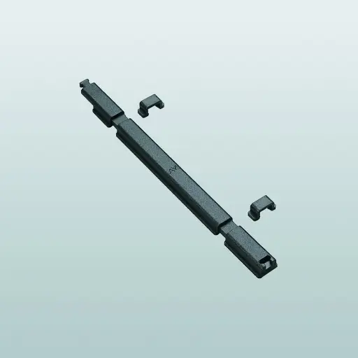 [003291] Savio 1541.800 Prolunga per Paletto a Spinta Profilo CU-R40 Larghezza 17,7mm Finitura Nero